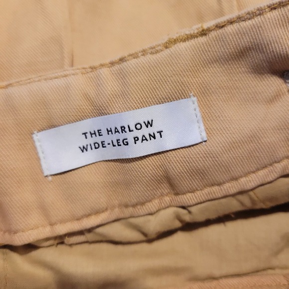 Madewell Womens 2 Tall The Harlow Wide-Leg Trouser Casual Pleated Tan Khaki - Picture 4 of 14